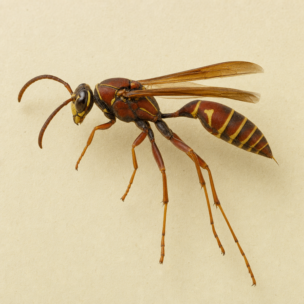 Macro photograph of Paper Wasp